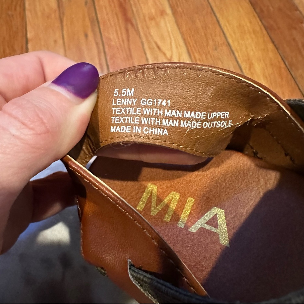 Mia Brown 5.5 Wedges Lenny‎ GG1741 Sandals - Picture 6 of 7